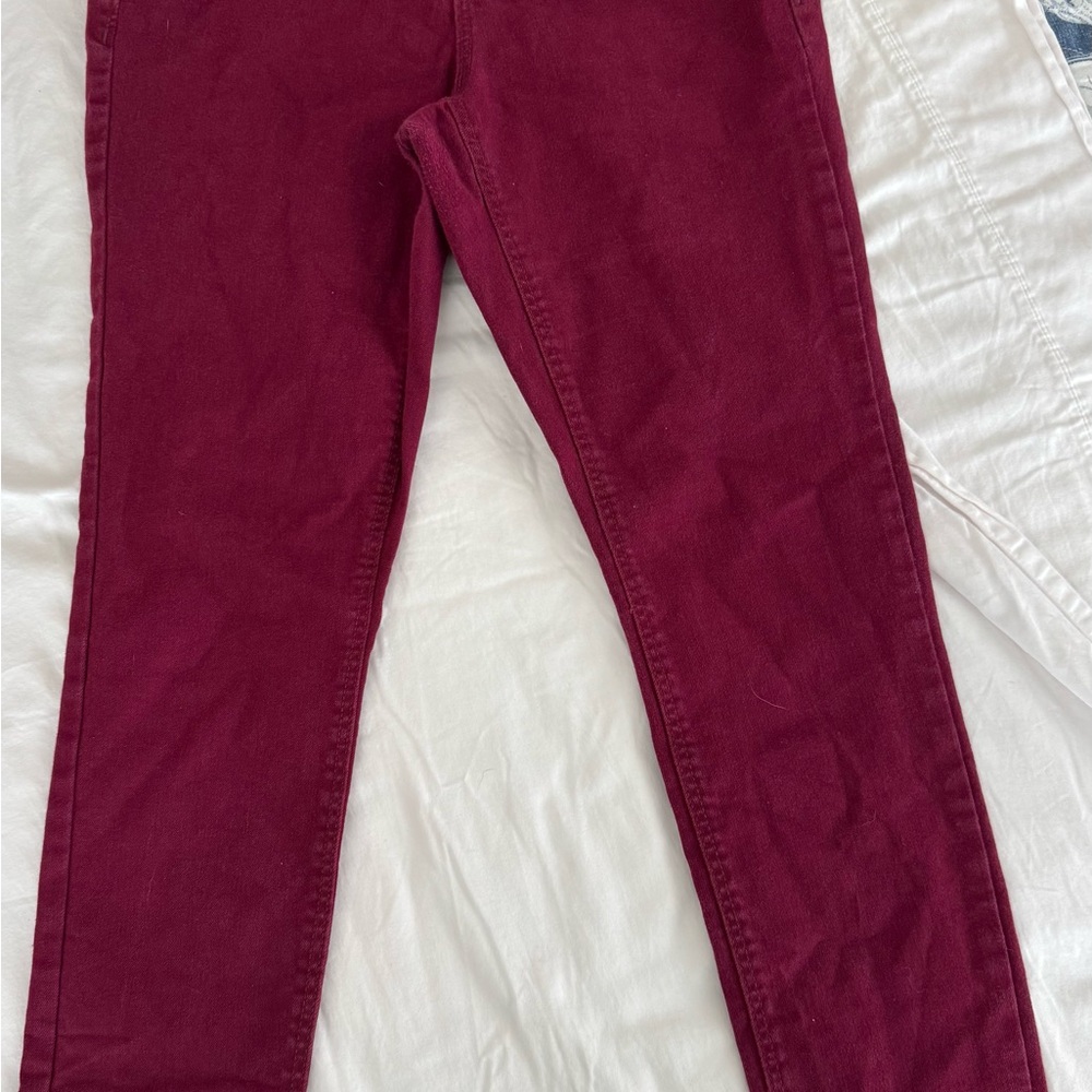 Old Navy Women's Skinny Pants - Black, Burgundy, Tan - Picture 4 of 7